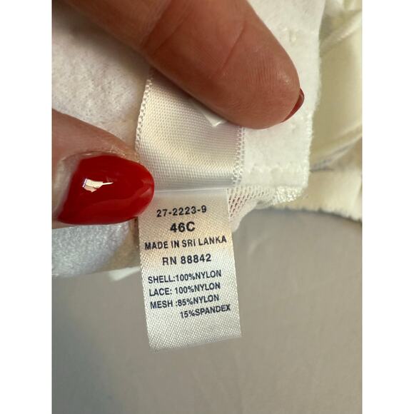 Comfort Choice NWOT Women's 46C Easy Enhancer Unlined Wireless Classic Lace Bra - Picture 6 of 10